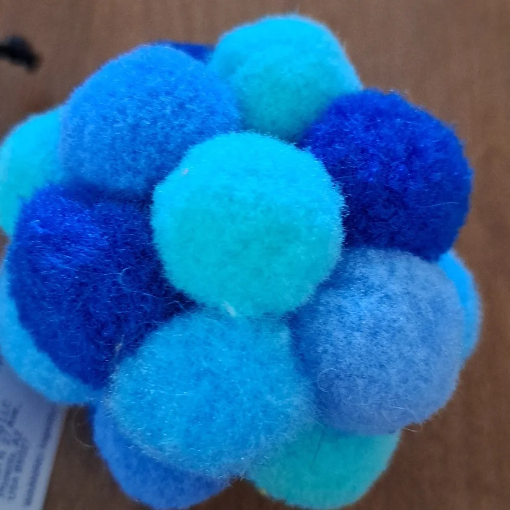 Cat Toys Tiger Cat With Cat Nip and Blue Pom Pom Ball/BUNDLE ONLY